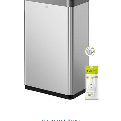 EKO Mirage X 80L Motion Sensor Bin, Large Automatic Touchless Stainless Steel Rubbish Bin with Soft-Close Lid, Hands-Free Smart for Kitchen, Home, Office, Commercial Use